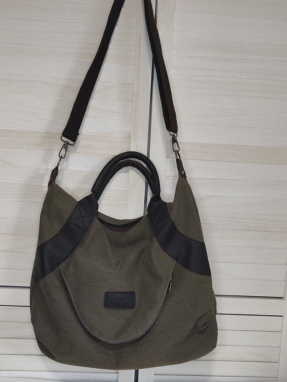 Olive Green Women's Crossbody Tote Bag